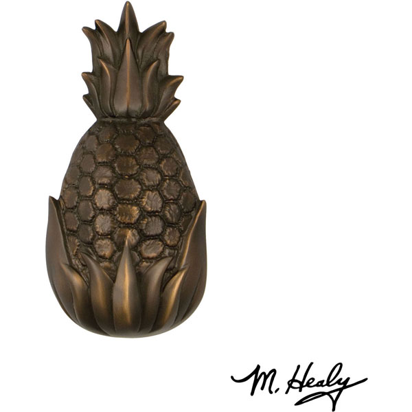 Michael Healy Designs - MHS13 - 3"W x 1 1/2"D x 6"H Michael Healy Hospitality Pineapple Door Knocker, Oiled Bronze