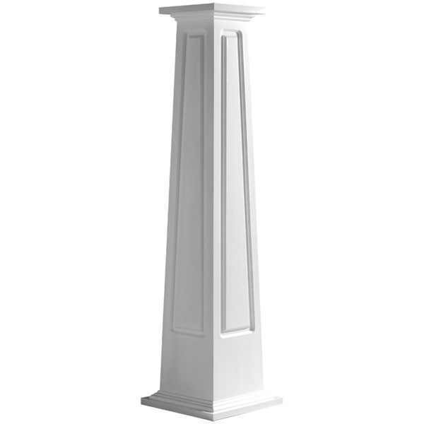 Turncraft Architectural - ECETR - Craftsman Classic Square Tapered Raised Panel Column w/ Standard Capital & Base
