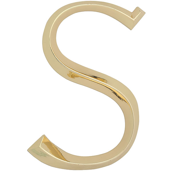 Whitehall Products LLC - WH11171 - 4"L x 1/2"W x 6"H Classic Letter S, Brass