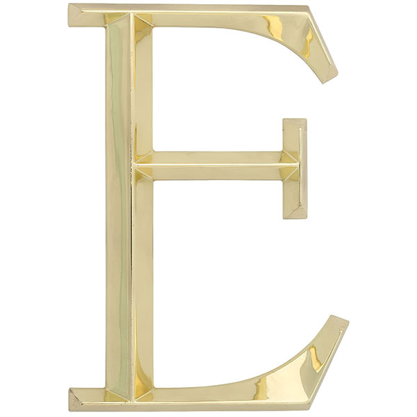 Whitehall Products LLC - WH11172 - 4"L x 1/2"W x 6"H Classic Letter E, Brass
