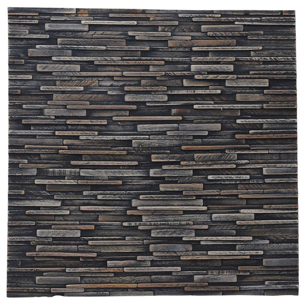 Ecotessa - CCV-460-MS - 16 1/2"W x 16 1/2"H x 1/4"D Artistica Collection Natural Mosaic Tiles, Valley Wood - Mixed Slate (6/Pack)