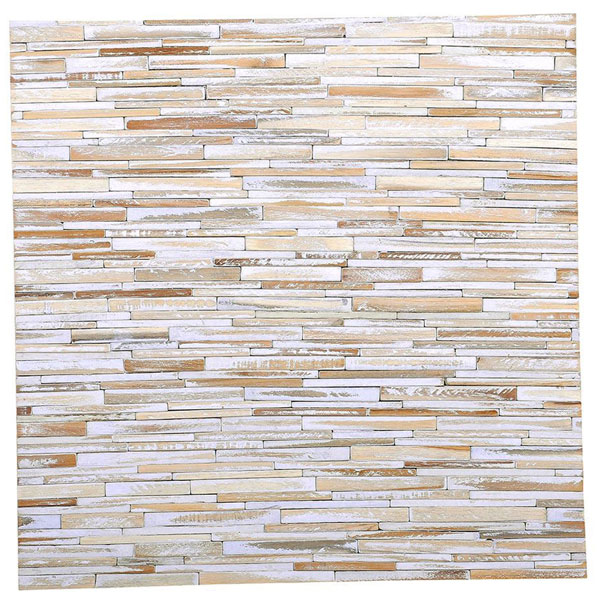 Ecotessa - CCV-460-VI - 16 1/2"W x 16 1/2"H x 1/4"D Artistica Collection Natural Mosaic Tiles, Valley Wood - Vintage (6/Pack)