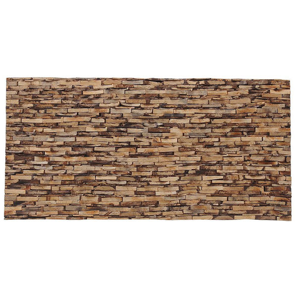 Ecotessa - CS-01-MG - 8 1/4"W x 16 1/2"H x 1/4"D Artistica Collection Natural Mosaic Tiles, Cocostone - Maple Gold (12/Pack)