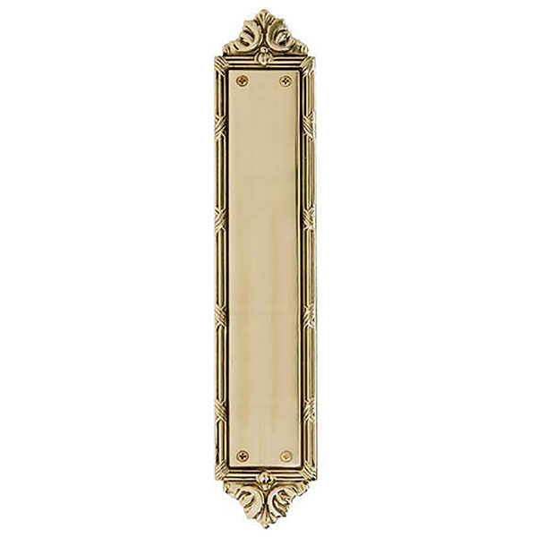 Brass Accents - A05-P7230 - 2 1/2"W x 13 3/4"H Ribbon & Reed Push Plate
