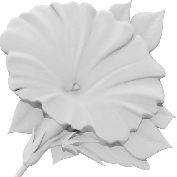 Ekena Millwork - ONLCGLYUF-R - Morning Glory Flower Right Onlay