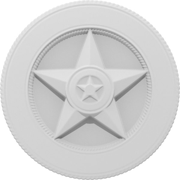 Ekena Millwork - ONLCDSBUF - Hometown Hero Double Star Badge Onlay