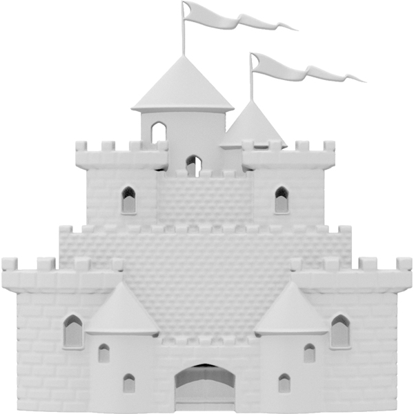 Ekena Millwork - ONLCMVCUF - Medieval Castle Onlay