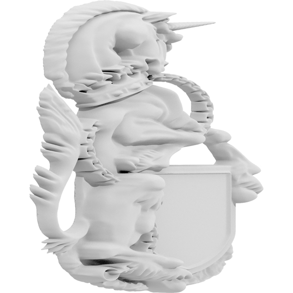 Ekena Millwork - ONLCHUCUF-R - Heraldic Unicorn Right Onlay