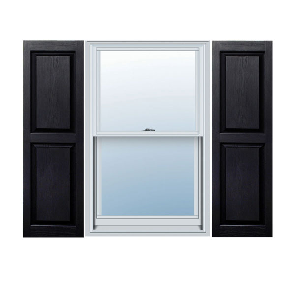 Alpha Systems LLC - Builders Choice Vinyl Raised Panel Window Shutters, w/Shutter Spikes & Screws (Per Pair)