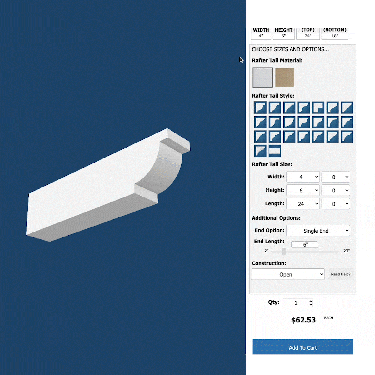 TruCraft - BUILDER-RFT - Design Your Own Rafter Tails